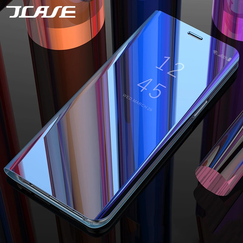 Умный зеркальный флип-чехол для телефона для Xiaomi 8 8SE F1 A1 A2 Lite 5X Redmi 6 6X 6A 5 Plus 3 Note 5 5A 4X Clear и изящным смотровым окошком