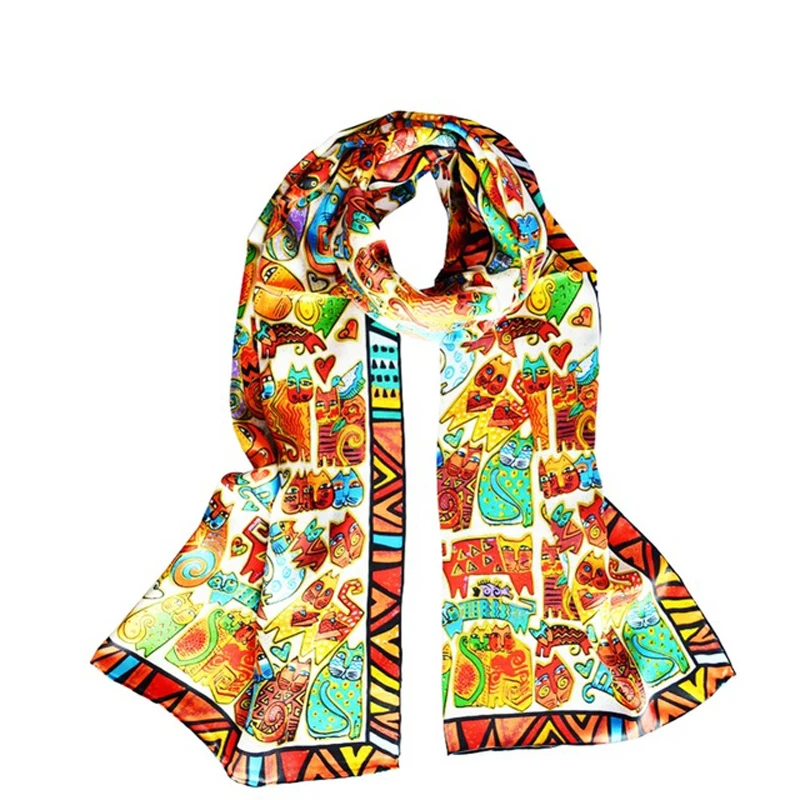 SALUTTO 100% шелковый шарф для женщин Ван Гог картина высокое качество бренд мода