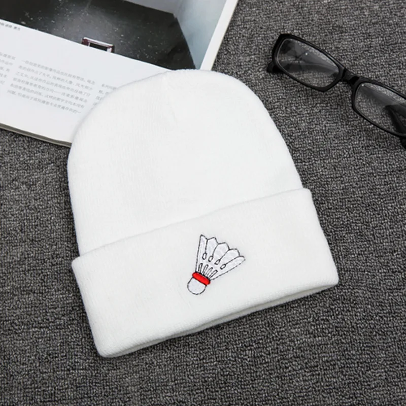 Женская зимняя шапка бини женская весна осень вязаная с принтом Повседневная