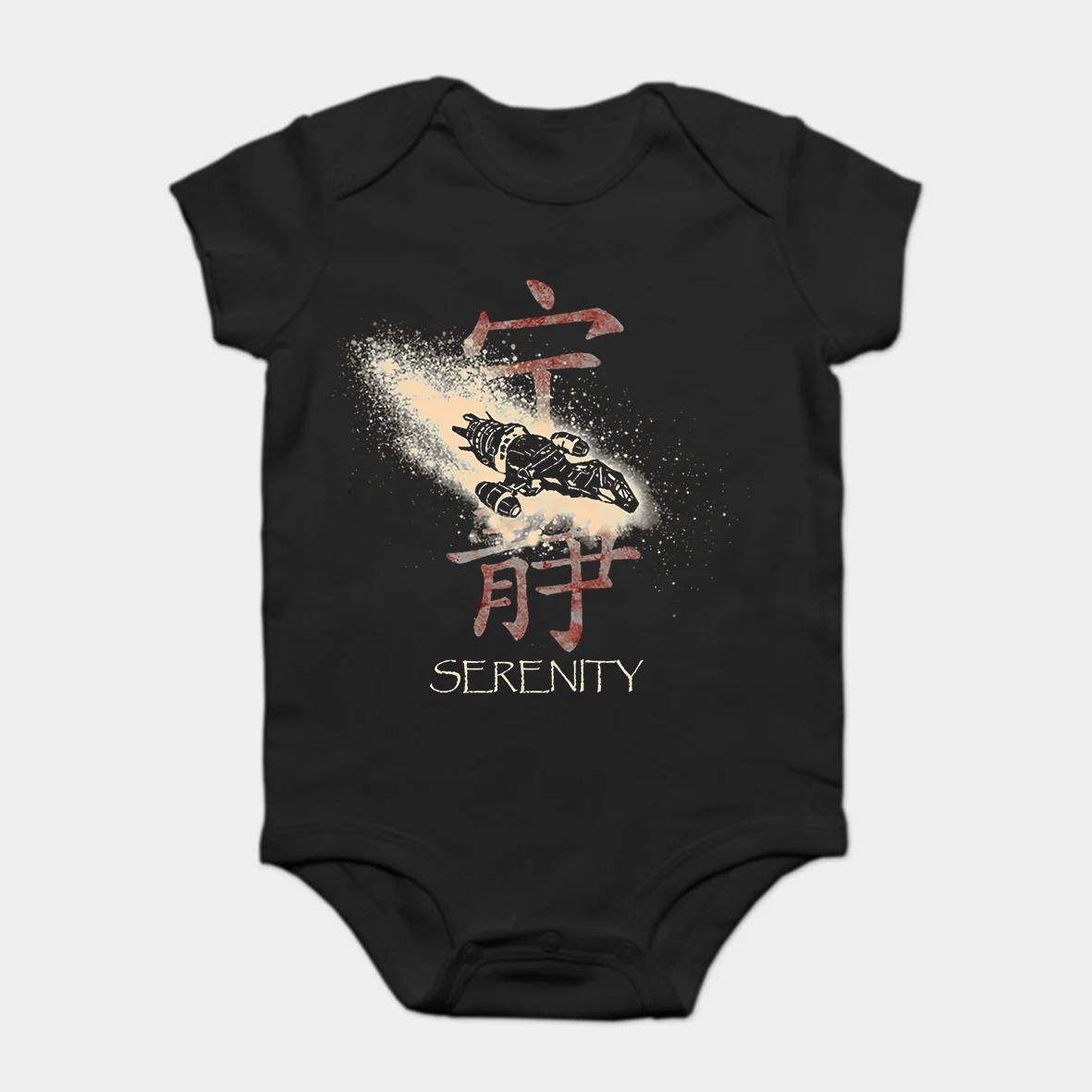 Детские Onesie Детские Боди Детская Футболка Мода Прохладный Смешные Firefly Serenity силуэт собственный печатный