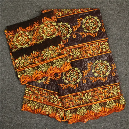 Latest apparel cloth African cotton embroidery bazin riche lace fabric with net for party dress set NBN58 (5+2y) | Дом и сад
