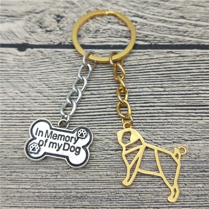 Новый Мопс в стиле оригами брелки для ключей модные ювелирные изделия собак мопс