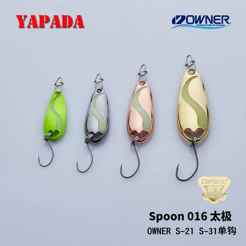 YAPADA ложка 016 TaiChi светящаяся 2 5 7 г владелец одиночный крючок 30 45 мм многоцветная