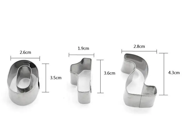 Cake Decorating Tools Stainless Steel Digital Interpolation Mold Chocolate Mould Baking Kitchen Cookie Cutter | Дом и сад