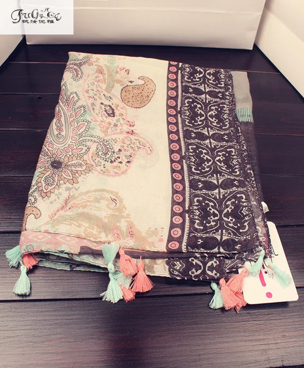 Женский зимний шарф хлопковые и льняные шарфы длинная шаль художественного