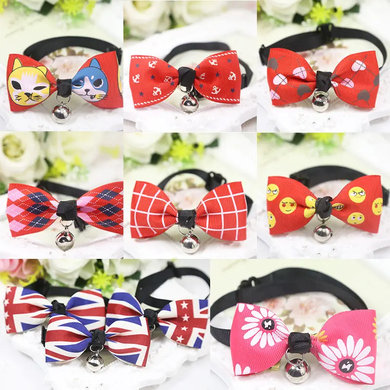 Горячая кошка Собачий Ошейник бабочка с колокольчиком регулируемый галстук