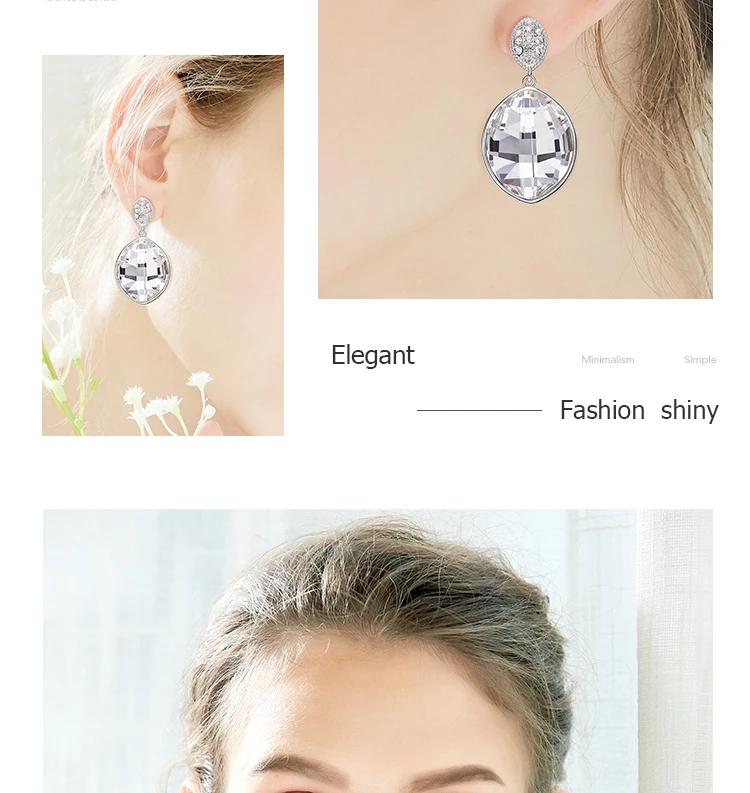 CDE, украшенные кристаллами Swarovski, серьги, ювелирное изделие, настоящее 925 пробы, серебряные серьги в форме капли воды, хорошее ювелирное изделие