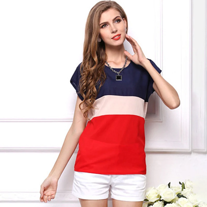 Женские футболки топы летняя рубашка с круглым вырезом и коротким рукавом для