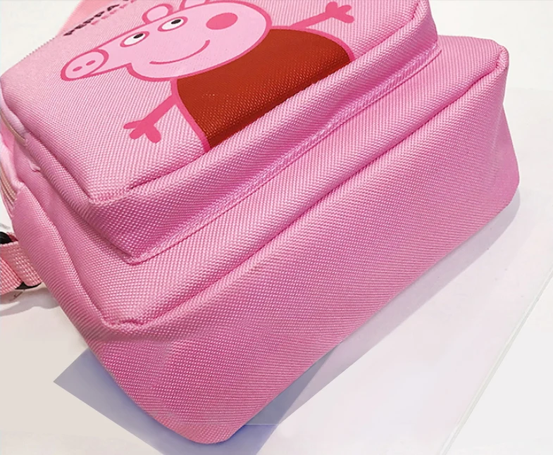 Peppa Pig Toy Cartoon Character Action Figure Backpack High Quality Material Nylon Cloth Cartoon Bag School Bag Children's Gift