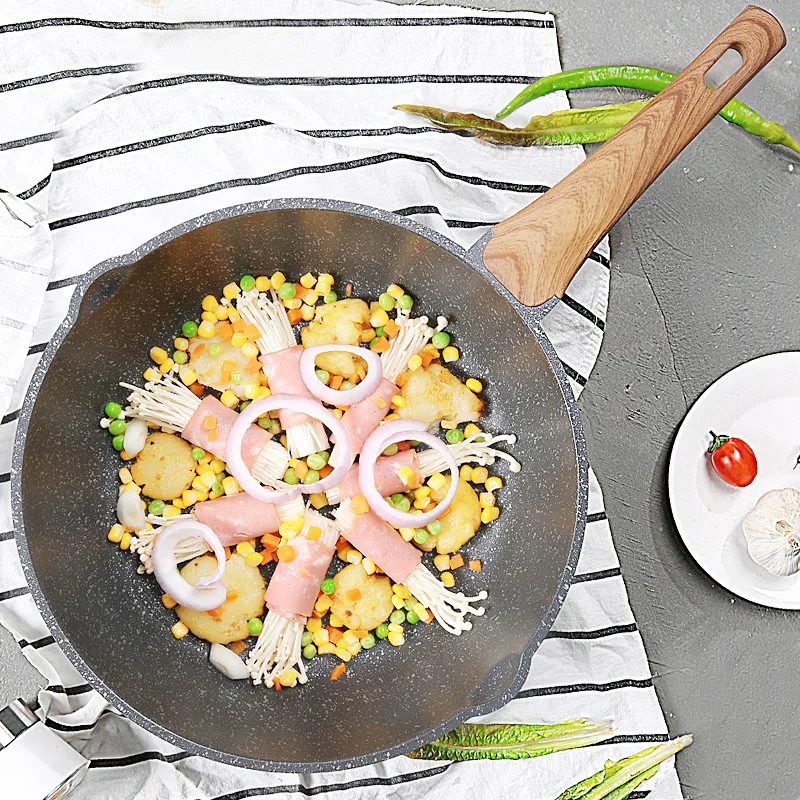 Maifanshi wok антипригарная сковорода без дыма железный горшок Бытовая индукционная