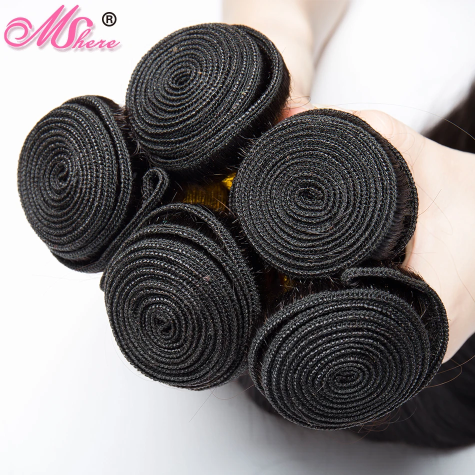 Прямые пучки волос с закрытием перуанские человеческие волосы 3 пучка кружева