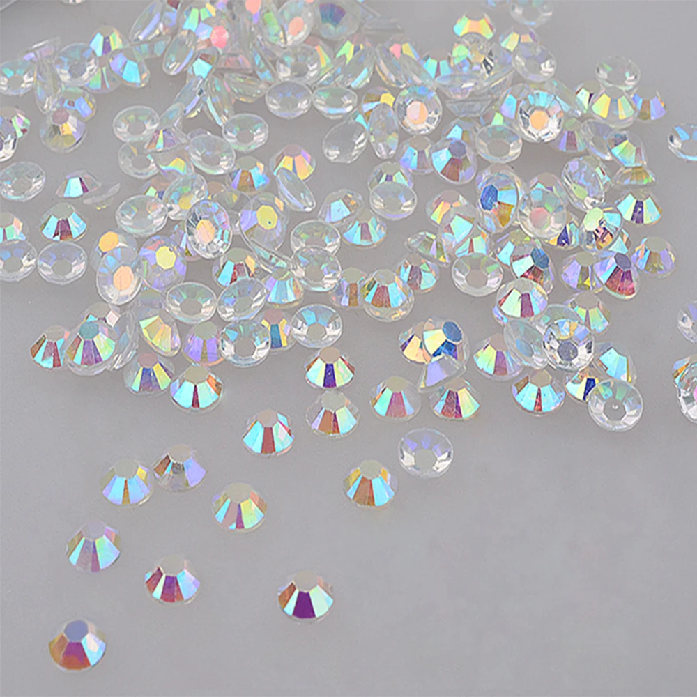 Mix Size 1000PCS/Pack Rhinestones Nails Clear AB Decor Nail Gems 3D Crystal Glass | Красота и здоровье