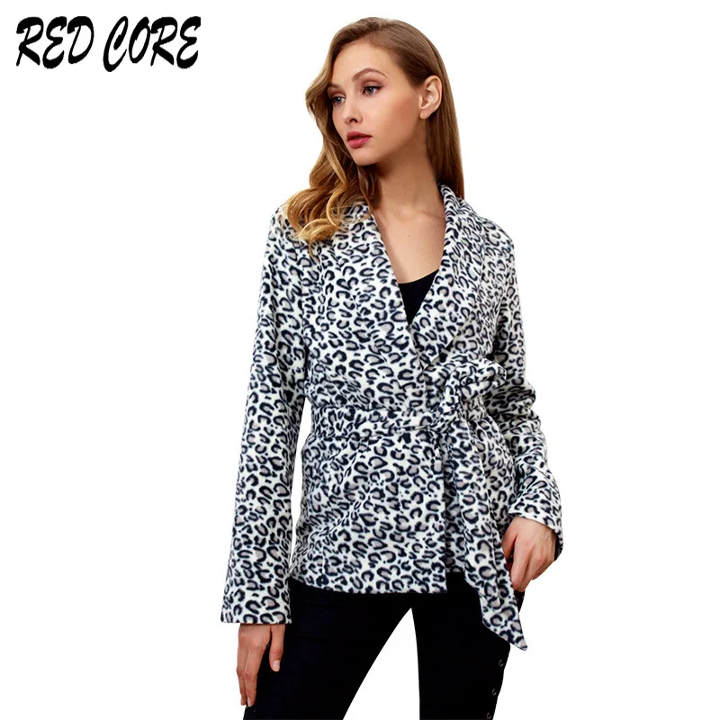 REDCORE женские пальто куртка с леопардовым принтом Для женщин Осенняя зимняя