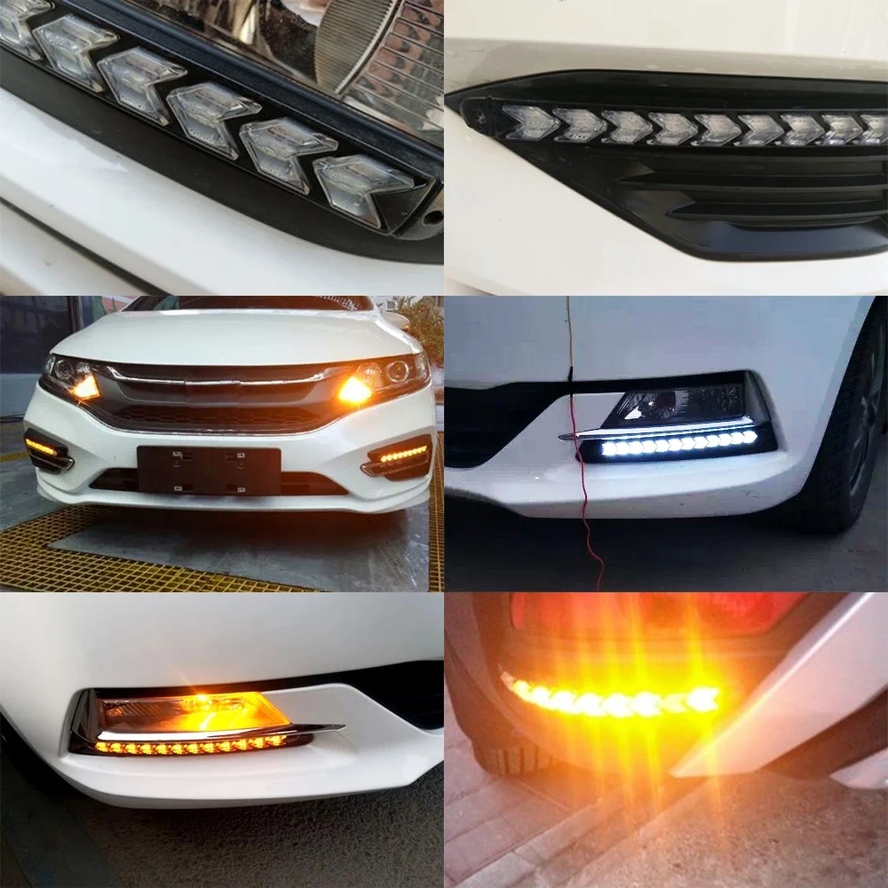 Светодиодные гибкие DRL дневные ходовые огни сигнал поворота белый/янтарный переключатель динамический стример Knight Rider полосы света фары