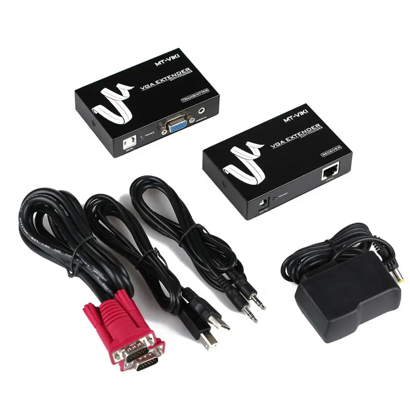 Разветвитель VGA MT Viki 50 м кабель RJ45 CAT5e / 6 LAN с разрешением HD1920 * 1080P|lan cable|cat 5evga video |