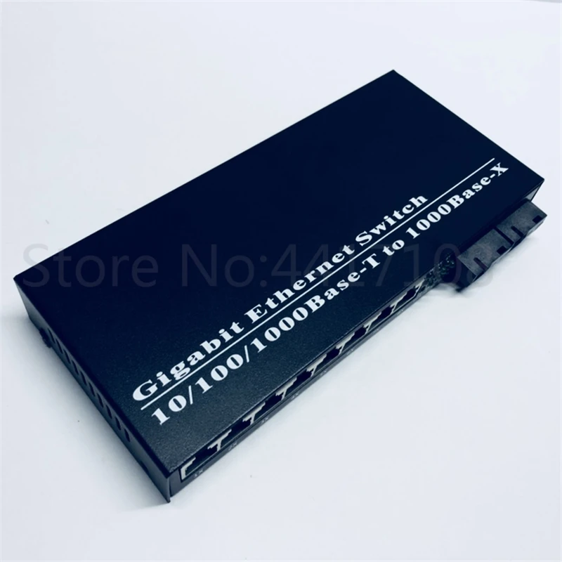 Коммутатор Ethernet 8UTP &amp 2SC 10/100/1000M Gigabit волоконно-оптический медиаконвертер