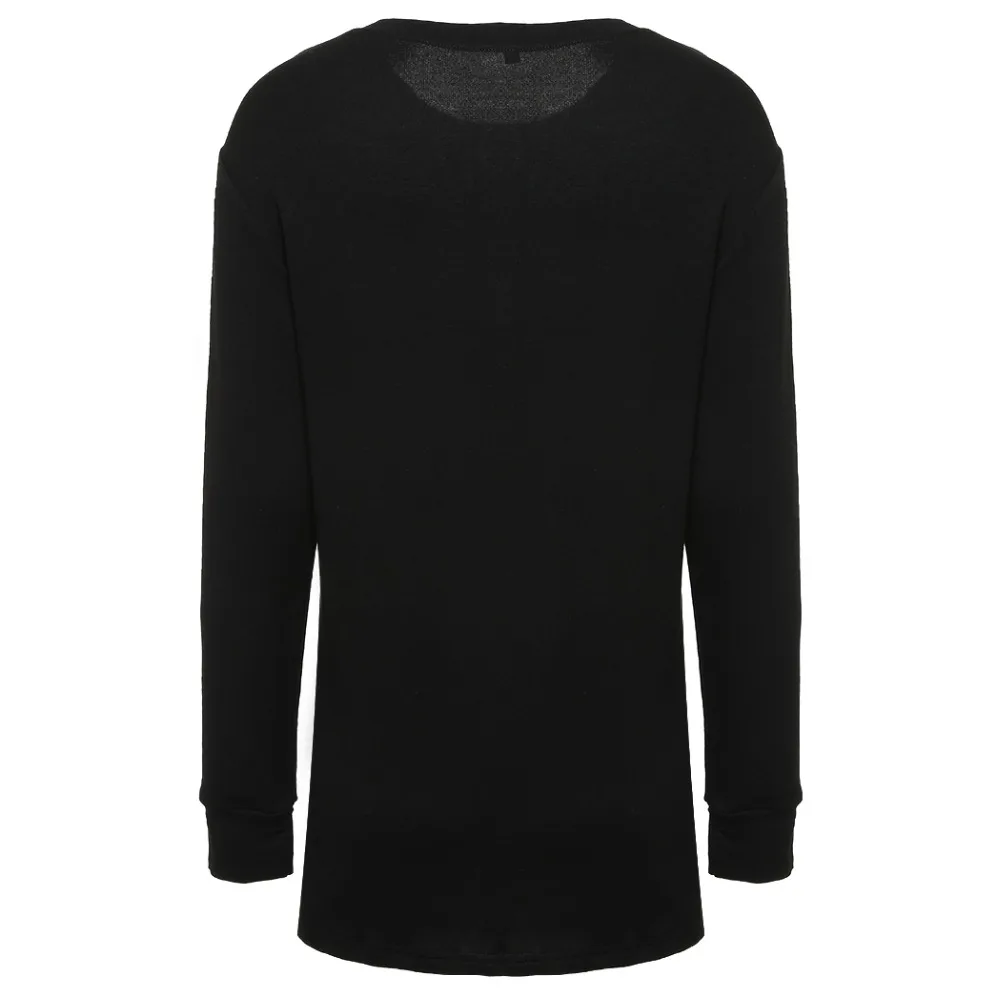 Nitree модные черные Толстовки Для женщин кофты Вышивка Роза цветочный пуловер с