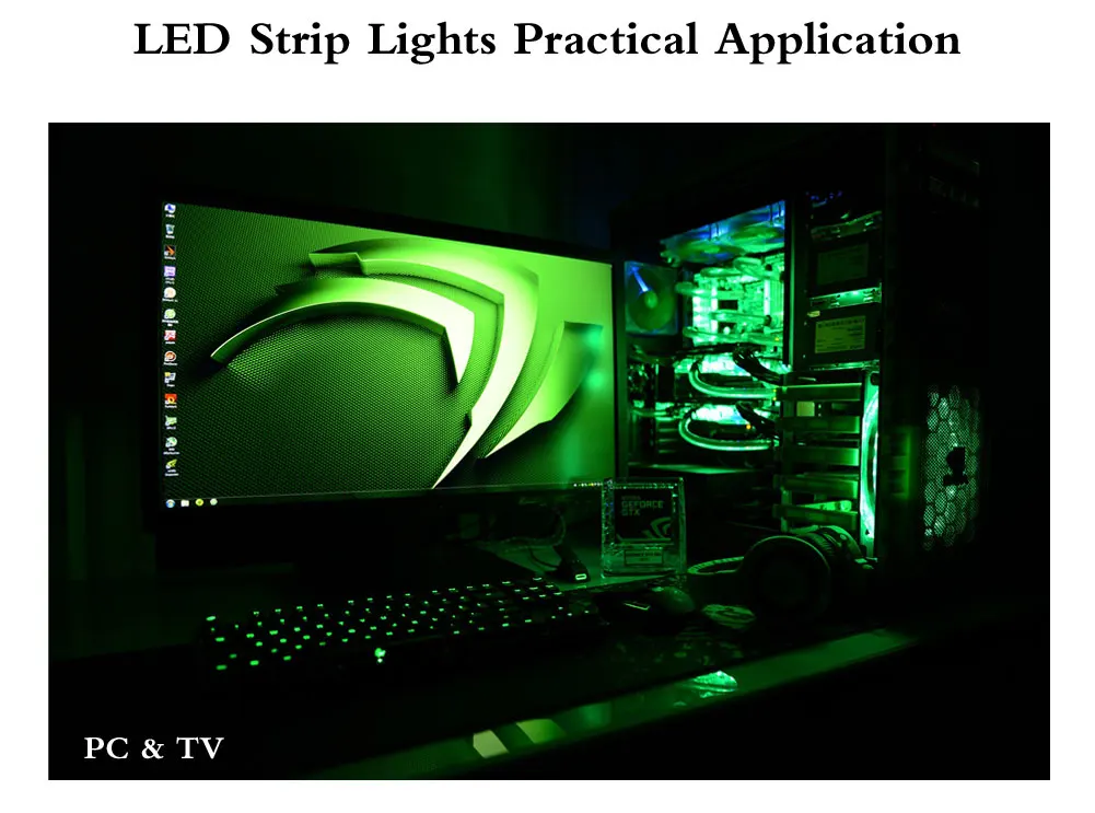 Дешевая Светодиодная лента с питанием от USB, подсветка, RGB, водонепроницаемая, 3528SMD 5050SMD 0,5, 1, 2, 5 м, DC, 5 В, подсветка, домашнее украшение