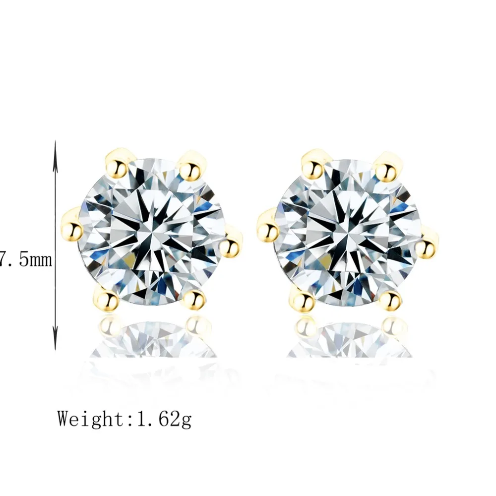 Модные красивые Кристальные серьги гвоздики с камнем ювелирные изделия 1 пара