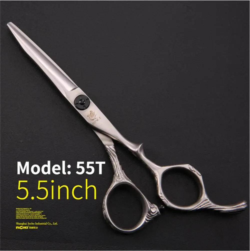 55T-blade different Fenice профессиональные ножницы JP440c 5,5/6 Plus/7 дюймов изысканный стильный профессиональный фен для волос, резак парикмахера Парикмахерская стилист инструмент ножницы для резки - Цвет: 55T-blade different