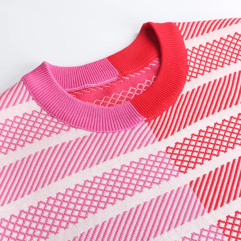 2021 летний корейский модный женский короткий пуловер с круглым вырезом и коротким