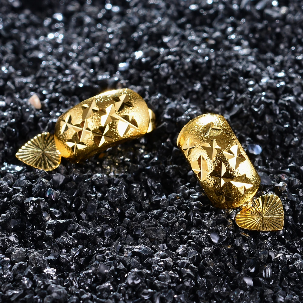 WANDO Jewelry оптовая продажа африканские серьги для женщин/девушек золотой цвет