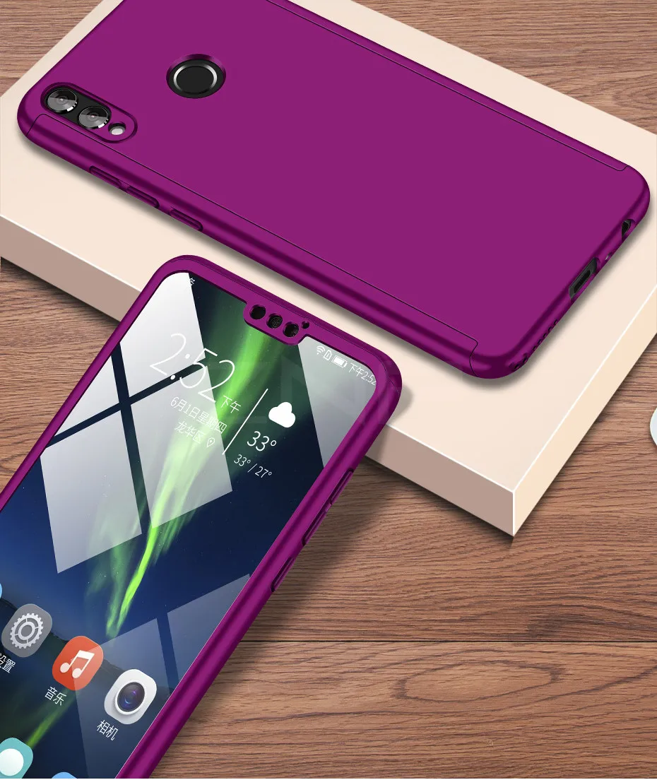 ZNP 360 градусов полный чехол для телефона huawei Honor 9 Lite 10 8X Max защитный чехол для Honor 9 Lite 10 чехол со стеклом
