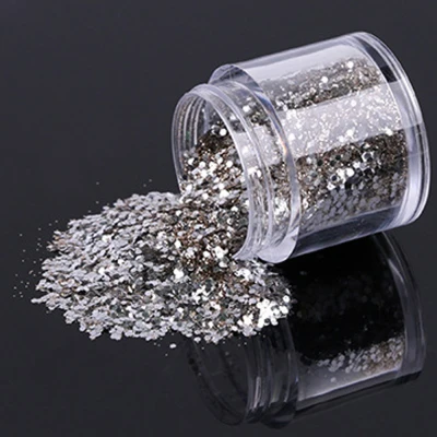 Silver Высокое качество женский самый низкий price10g/коробка золотой серебряный мягкий блеск для ногтей порошок сверкающий DIY ногтей зеркало средство для нанесения пудры набор - Цвет: Silver