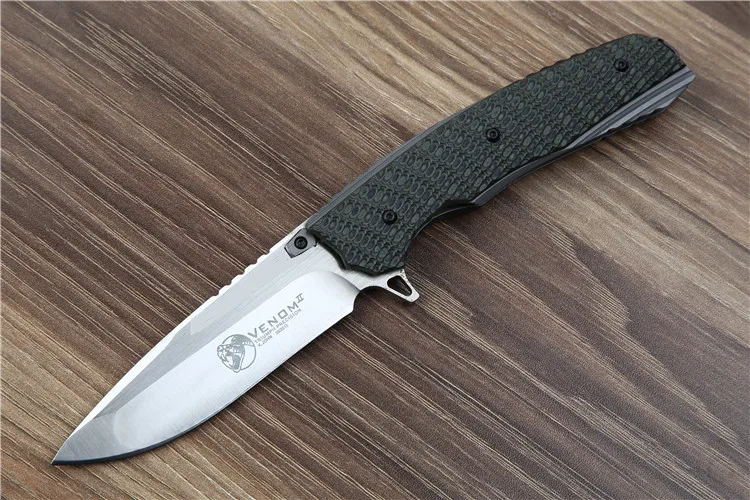 ball bearing flipper S35VN blade G10 Handle camp survival pocket utility EDC tool tactical folding kitchen knife