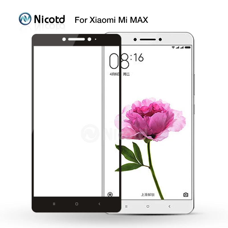 Закаленное стекло для мобильного телефона Xiao mi Max/Xiaomi mi Max, 6,44 дюймов, Защитная пленка для экрана на весь экран