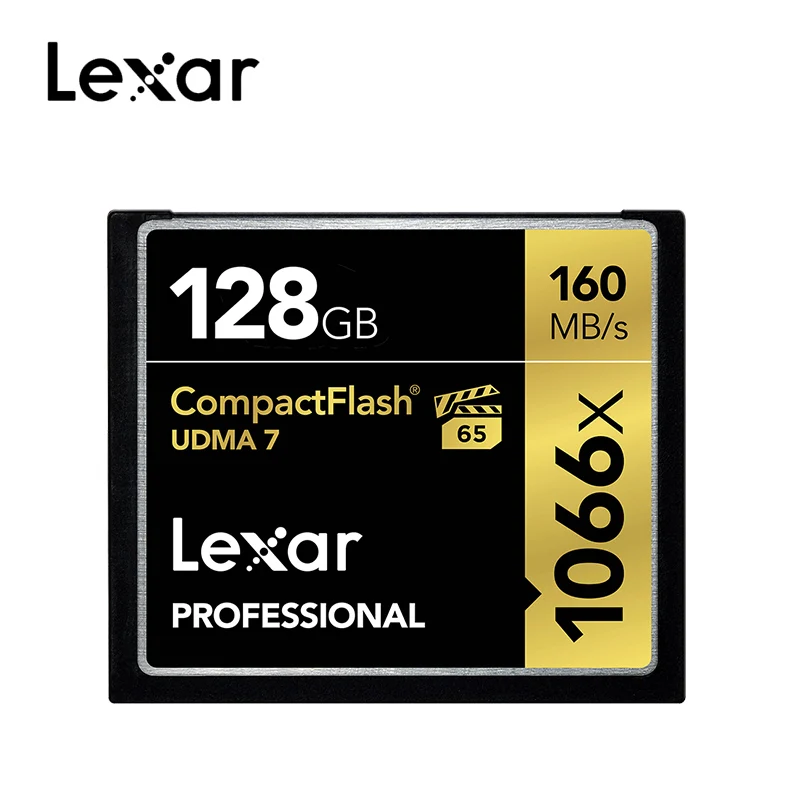 Компактная флеш карта Lexar UDMA 7 max 160 МБ/с./с 32 ГБ 64 128 256 CF 1066x VPG 65 памяти для Full HD 3D 4K