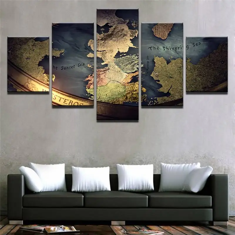 Плакат настенная художественная модульная структура Hd Печать Современная 5