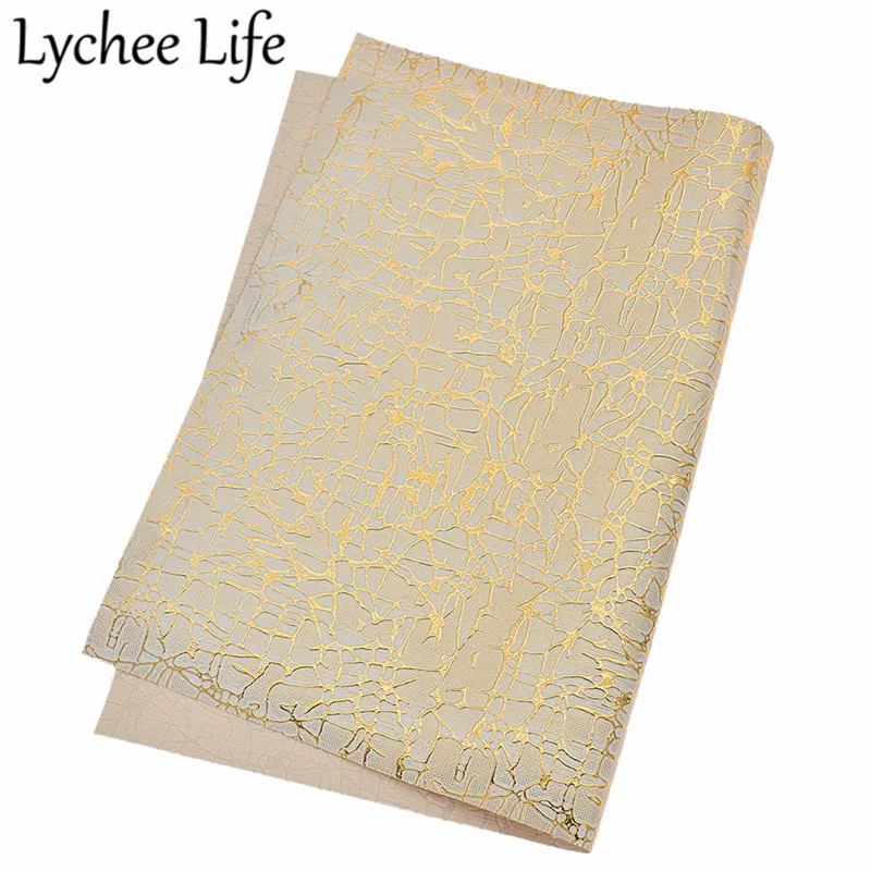 Lychee Life полосатая сетка с принтом кожаная ткань A4 красочные 21x29 см ПВХ ткань DIY ручной работы швейная одежда аксессуары поставки