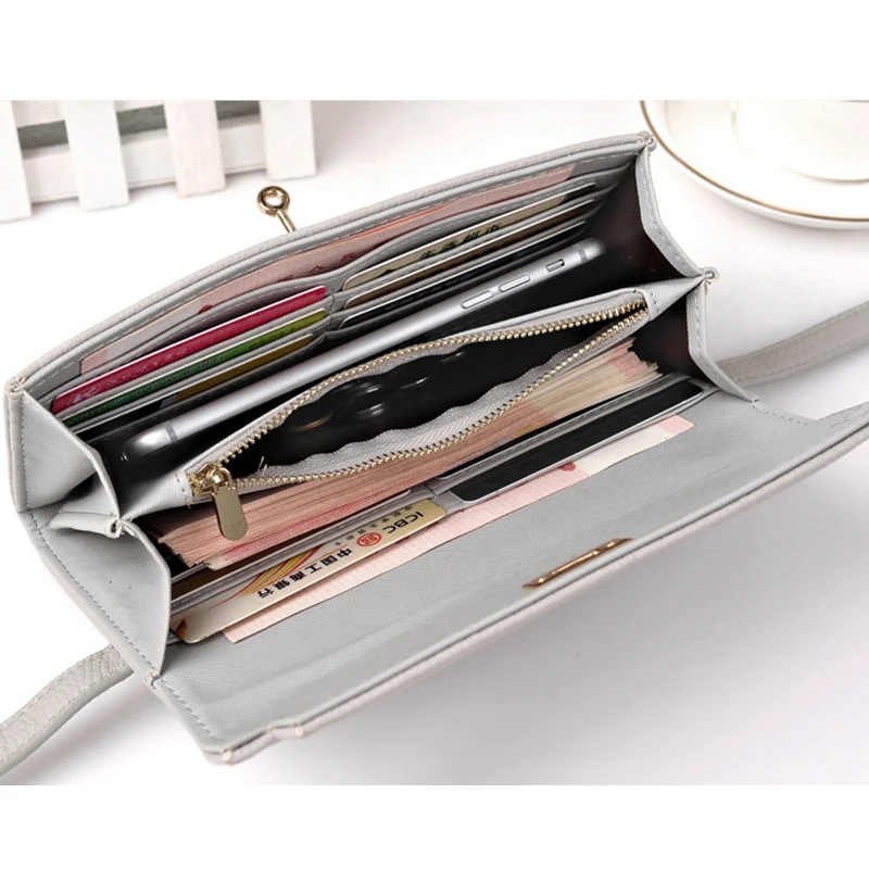

2020 Fashion Lock Wallet For Ladies Women Wallet Quality Leather Wallet Elegant Female Purses Ladies Wallets Women Purse C2272/l