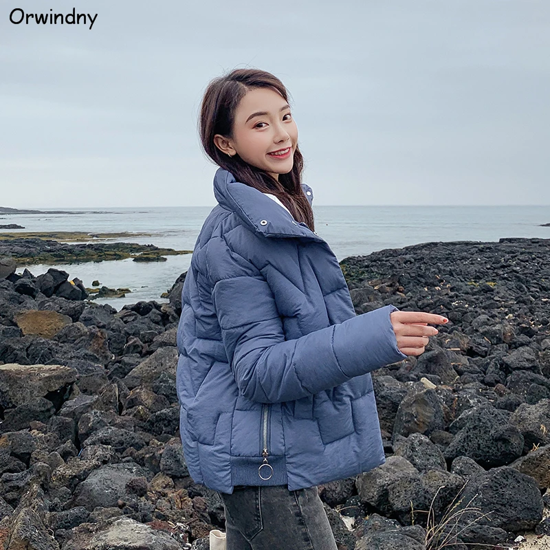 Orwindny осенняя и зимняя куртка Женская Толстая теплая парка женское короткое зимнее пальто женская одежда с хлопковой подкладкой casaco feminino