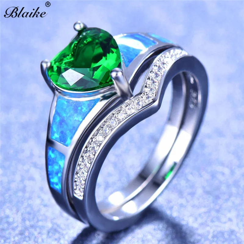 Blaike сердца зеленый/фиолетовый/красный/синий циркон со стандартным цветом для