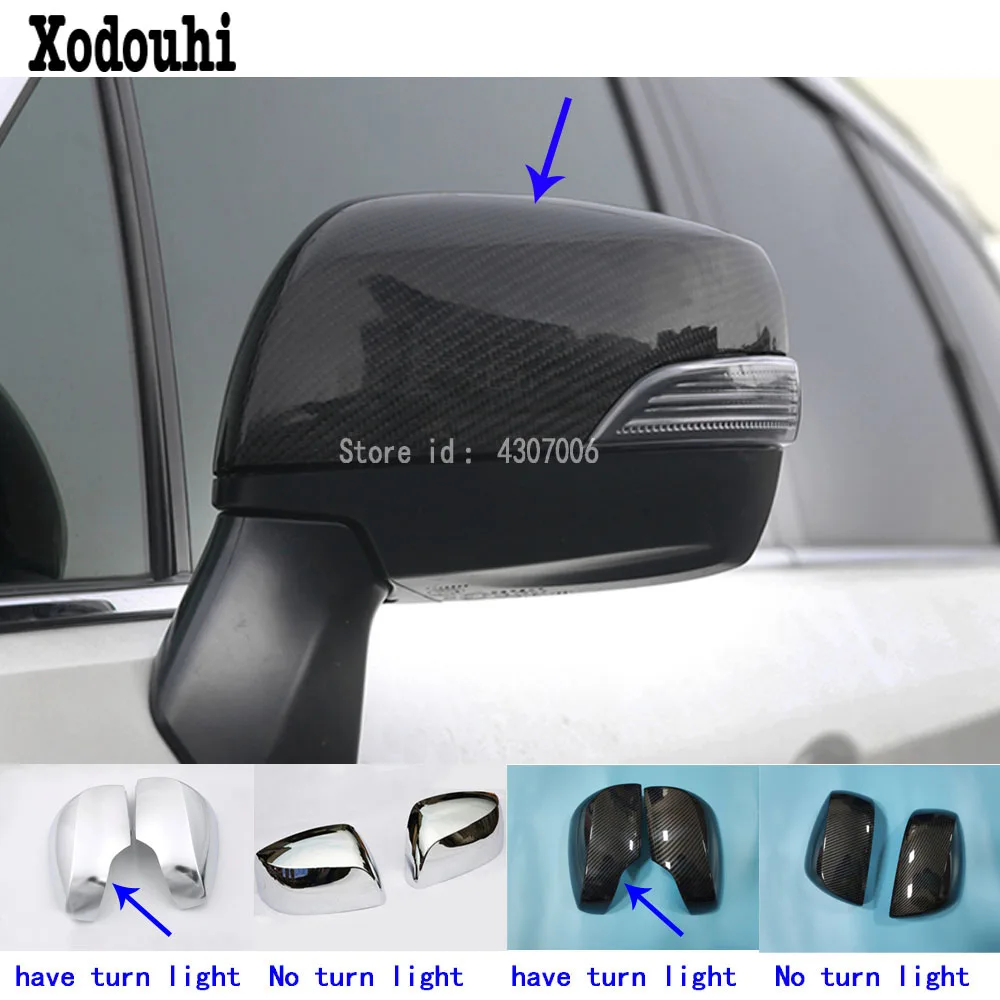 

For subaru Forester 2013 2014 2015 2016 2017 car styling back rear view Rearview Side Mirror stick trim frame lamp hoods 2pcs