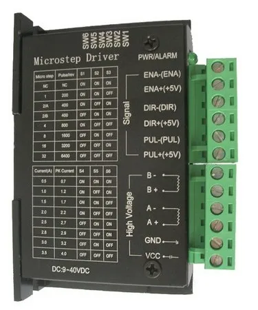 TB6600 шаговый двигатель драйвер контроллера 4A 9 ~ 42V TTL 16 микро шаг CNC 1 Ось Новый 2 или 4