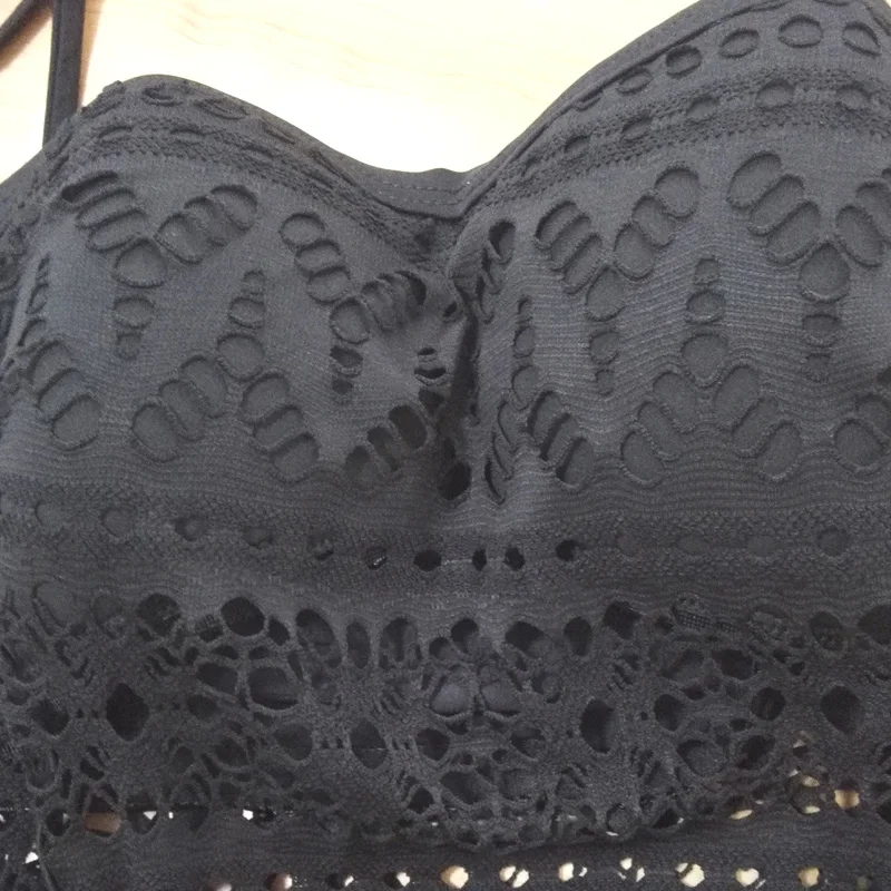 Пикантные черные сапоги из кружев кроше с слитные купальники для будущих мам