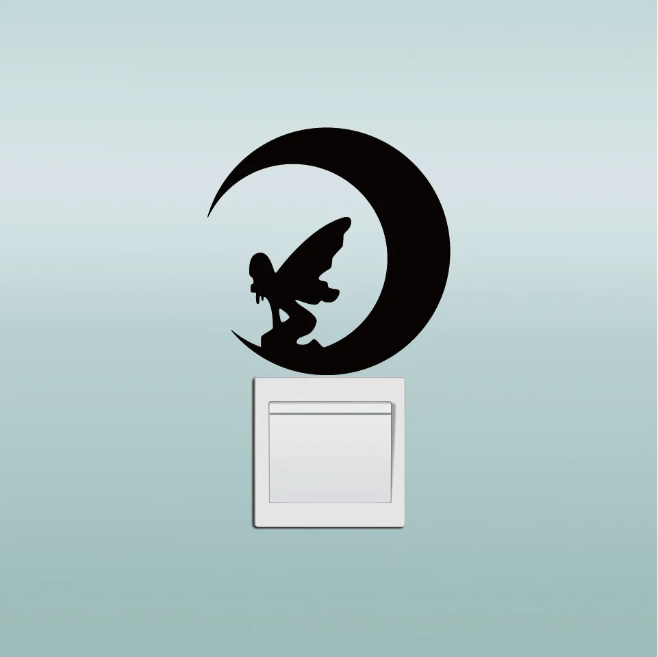 Фея девушка Сменные наклейки Anglel виниловая наклейка силуэт стикер на стену для