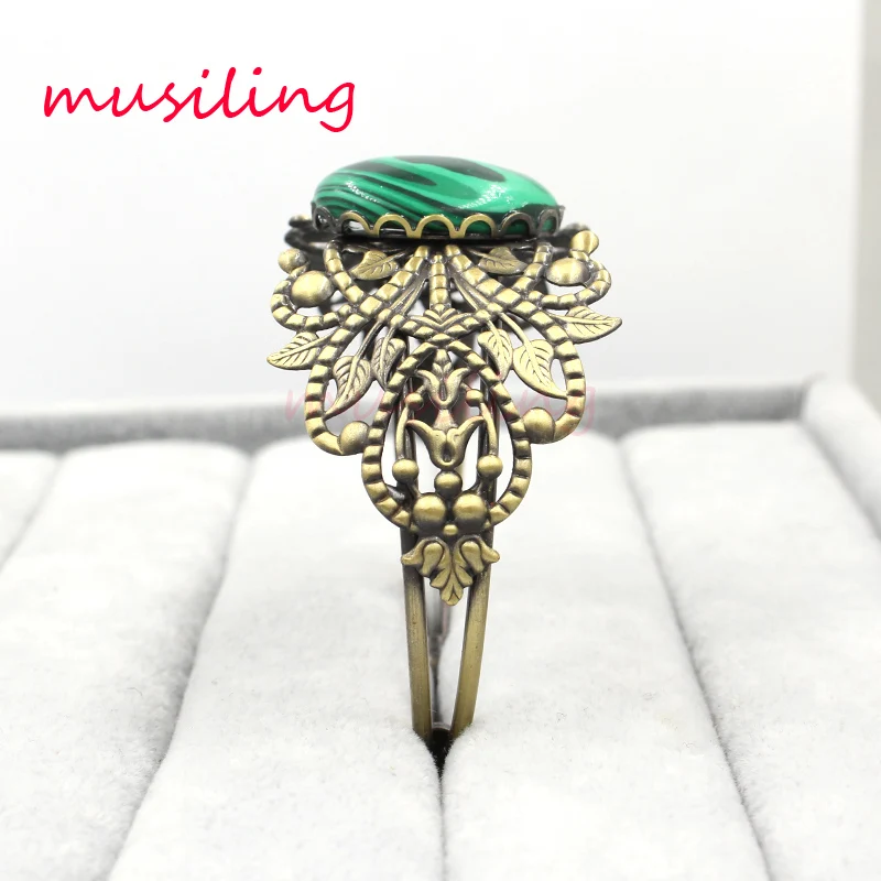 Musiling Jewelry винтажные бронзовые браслеты Малахитовый браслет украшения Западная