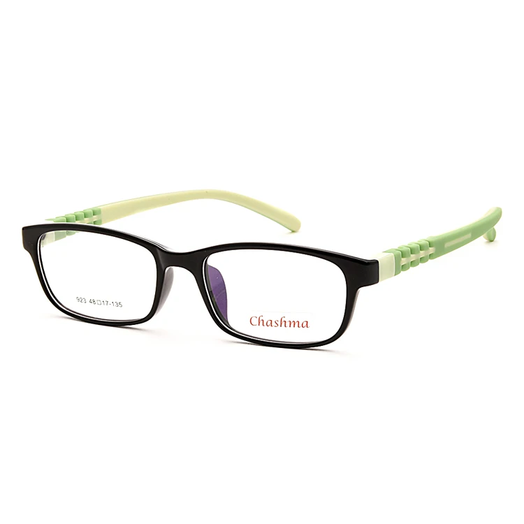 Black with Green Чашма бренд дети 10 11 12 лет девочка подростков очки мальчик очки TR 90 резиновая оправа Prescrpiton очки оправа ребенок 48 - Цвет оправы: Black with Green