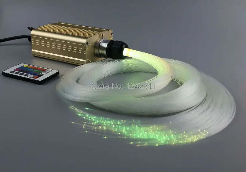 

DIY optic fiber light kit 25w led light box +280 strands optical fiber RGB color change star wireless remote ceiling light