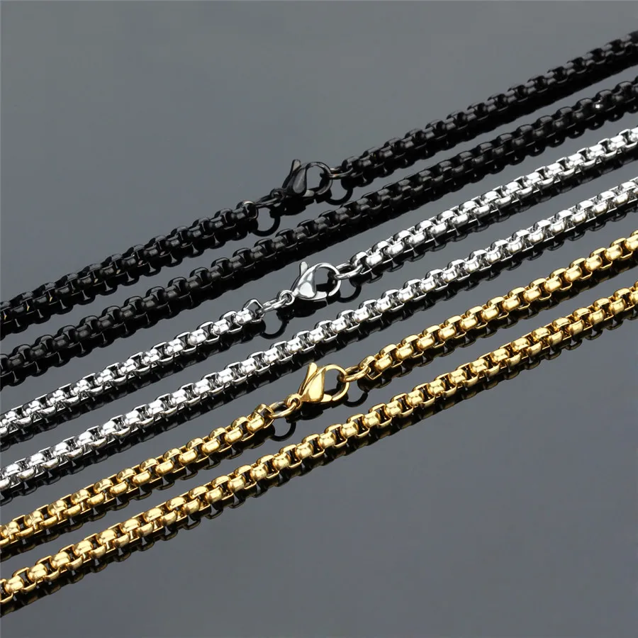 Кубинская цепь SAUVOO из нержавеющей стали с застежкой-крабом |