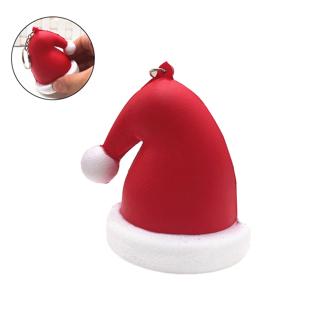 1 шт.. Мягкие игрушки Jumbo Рождественская шляпа Squishy медленный рост мультяшная