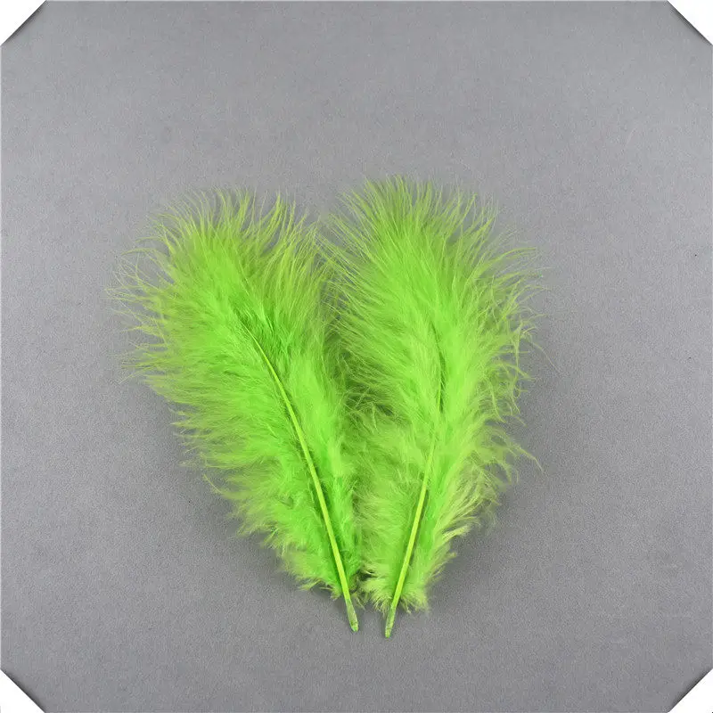 Apple Green Новые 20 шт 10-16 см пушистые перья индейки Марабу DIY свадебное платье украшения аксессуары Шлейфы и перья для рукоделия - Цвет: Apple Green