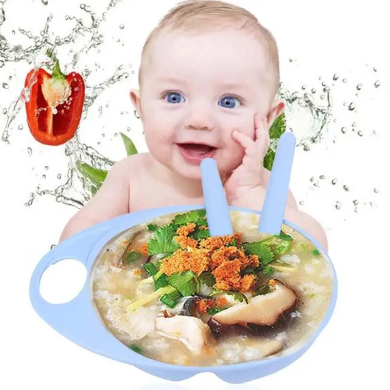 3 шт. детская посуда безопасная миска ложка для кормления младенцев детей набор