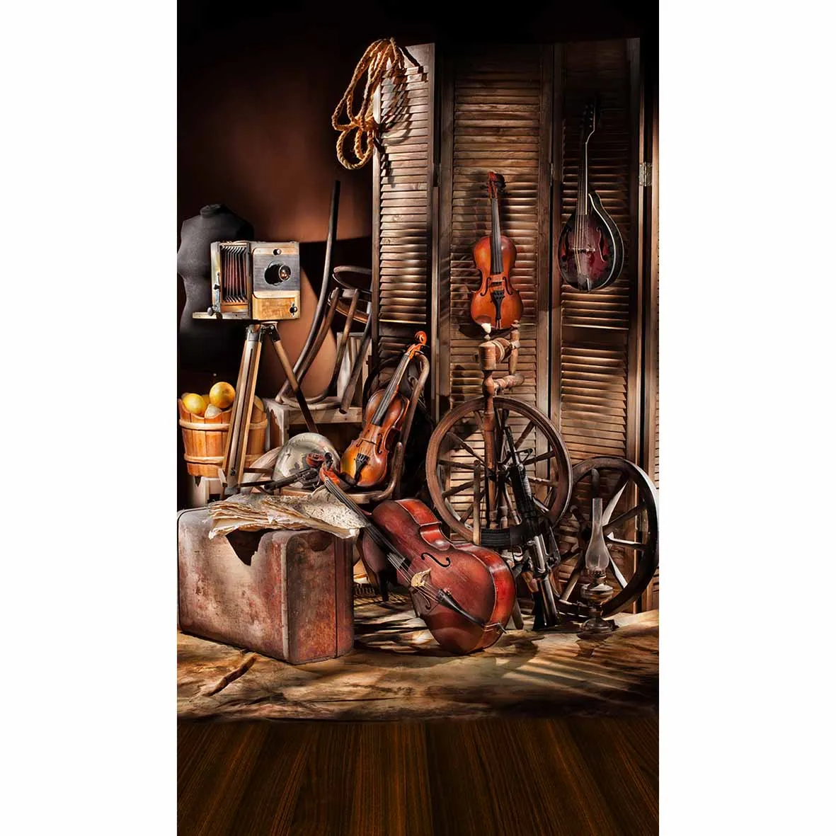 Фон для фотосъемки Allenjoy деревянный внутренний стеллаж гитарный пол фотостудия