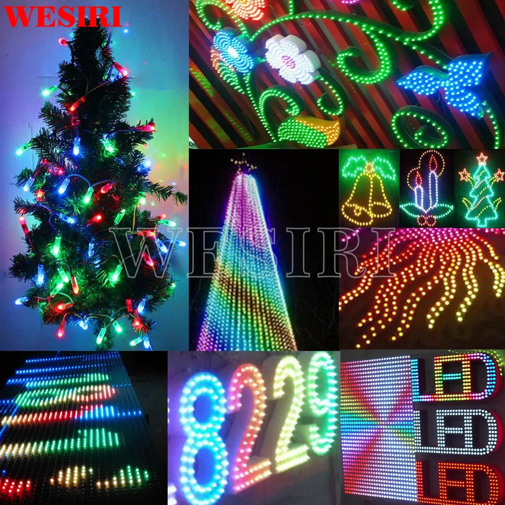 50 шт./Лот 12 мм WS2811 2811 IC RGB СВЕТОДИОДНЫЕ пиксельные модульные гирлянды IP68 5 В для