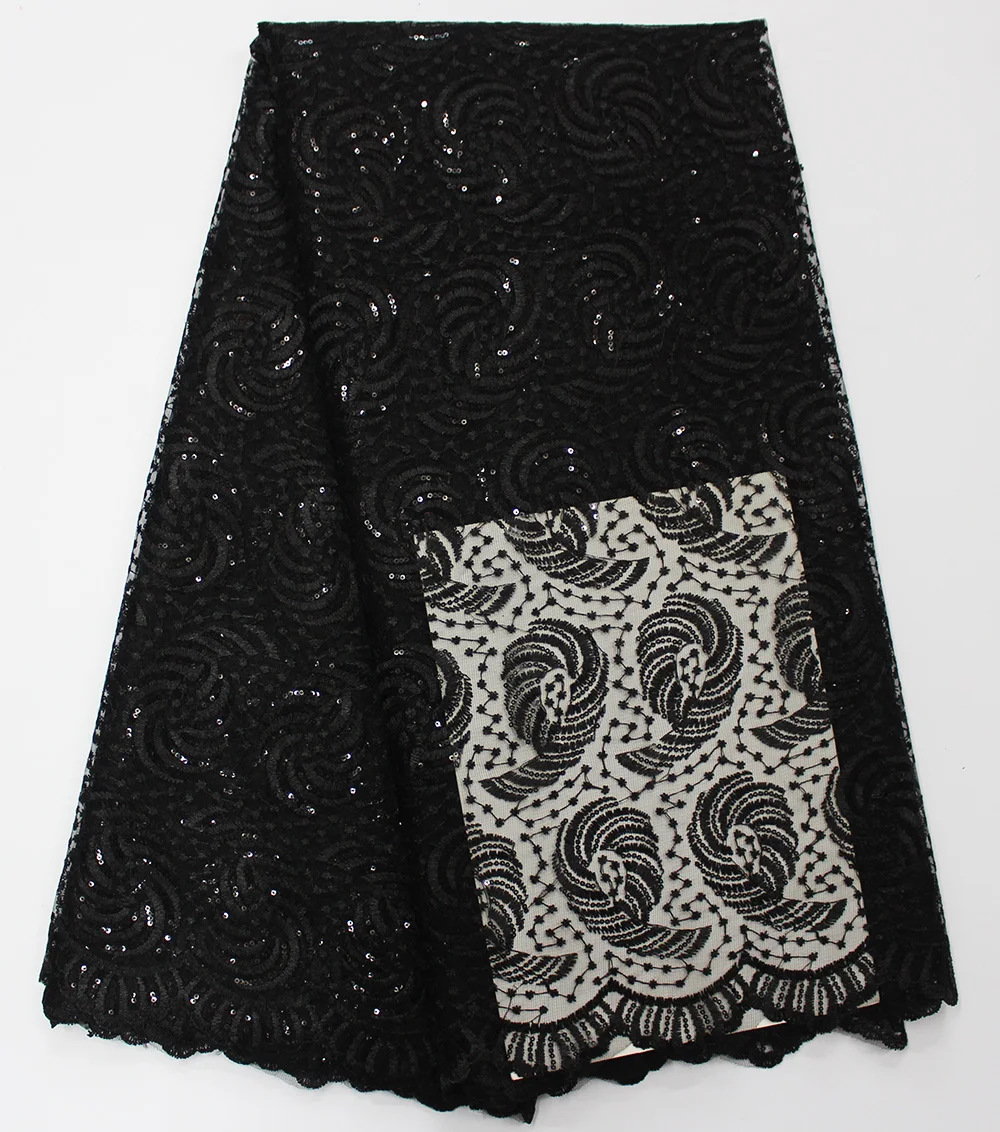 

2017 Sequins Embroidered African Guipure French lace fabric Green color High quality mesh tulle cord lace fabric for wedding